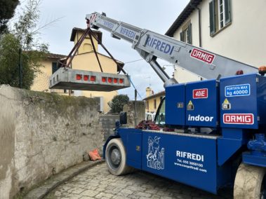 Sollevamento basamento dii cemento - Semovente Ormig