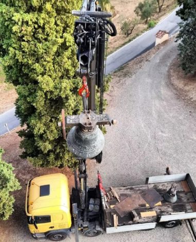 Smontaggio e sollevamento campane Artimino - Carmignano (PO)
