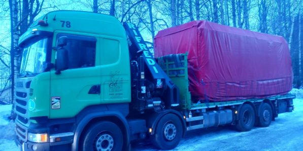 Attraversando la Finlandia - consegna macchinario